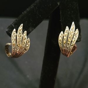 Vintage sterling silver marcasite earrings